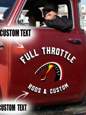 2 Pcs Personalized Rods And Custom Hot Rod Garage Racing Speed Shop Vinyl Stickers
