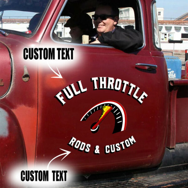 2 Pcs Personalized Rods And Custom Hot Rod Garage Racing Speed Shop Vinyl Stickers