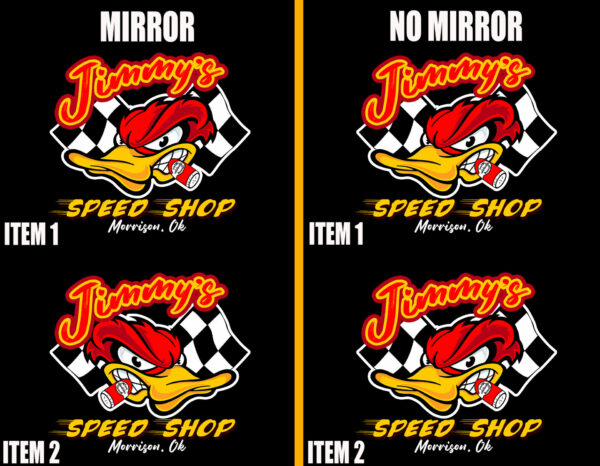 2 Pcs Personalized Lowbrow Garage Hot Rod Garage Speed Shop Pinstripe Vinyl Stickers - Image 4